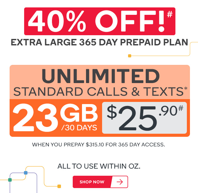 Kogan Mobile Prepaid Voucher Code: EXTRA LARGE (365 Days | 23GB Per 30 Days) $315.10