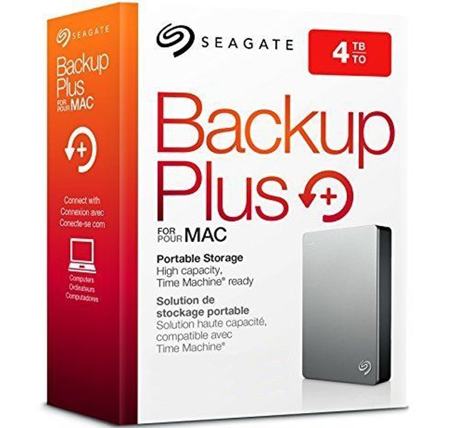 Seagate 4TB Backup Plus for Mac USB3.0 Portable External Hard Drive $169.00