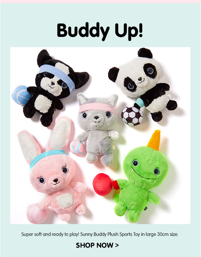 Extra Cute & Cuddly: Sunny Buddy Sports Soft Toy $29.99