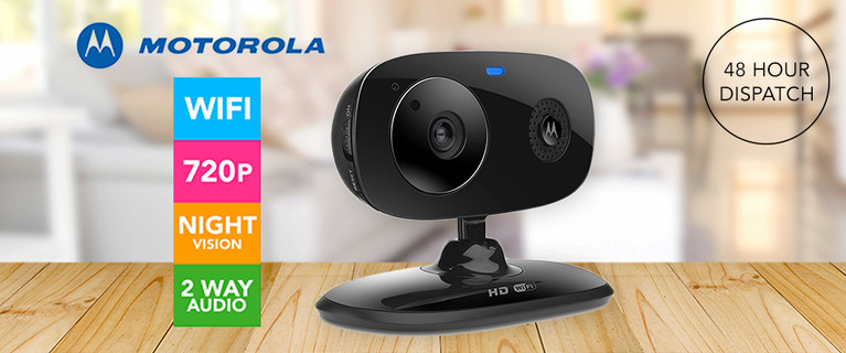 Enjoy Peace of Mind with This Motorola 720P WiFi Camera. Converts Any Tablet, Smartphone, or Computer Into A Home Video Monitor! Only $49