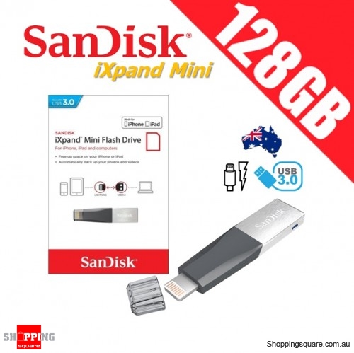 SanDisk iXpand Mini 128GB USB 3.0 Flash Drive Memory for iPhone iPad $92.95 (rrp $123.20)