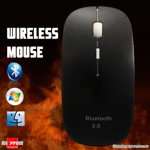 Wireless Bluetooth 3.0 Mini Slim 1600 DPI 3D Optical Mouse for Laptop PC Mac Black Colour $8.06 (rrp $39.95)