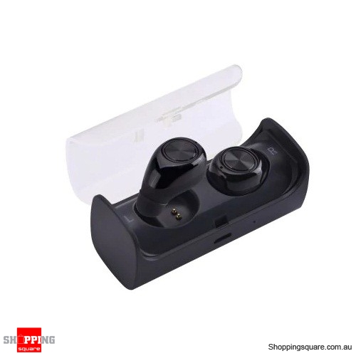 TWS-10 Bluetooth V4.2 True Wireless Stereo Surrounding Earphones with Recharging Organizer – Black Colour only $19.95 (Was: $29.95)