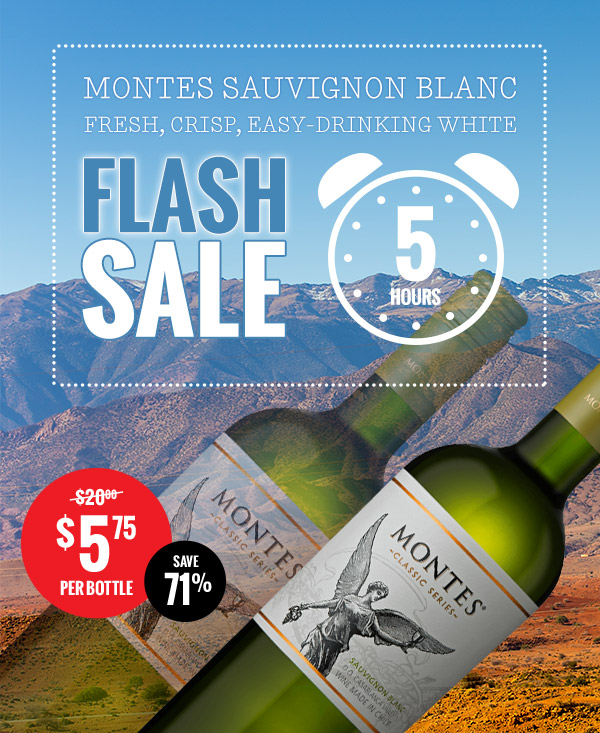 5 HOURS ONLY: Save a Whopping 71% on Chilean Sauv Blanc!