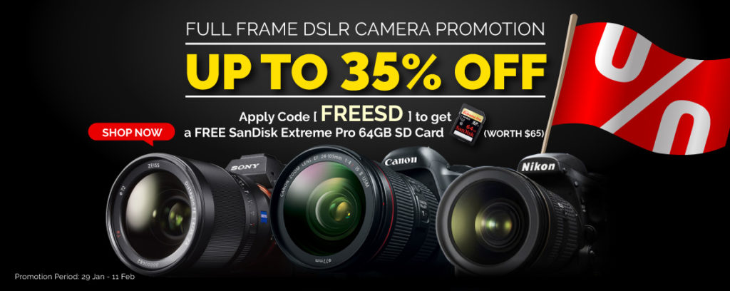 (Worth $65!) Free Sandisk Extreme Pro 64GB SD Card for Full Frame Camera Purchases