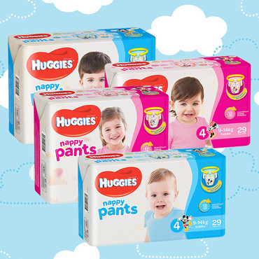 Huggies Nappy-Pants! With Leakage Protection and Fuss-Free Change Design! Only $17