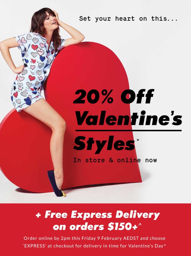 Get it quick! 20% Off Valentines + Free Express on $150+