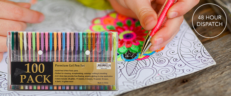 Premium Gel Pen Set 100-Pack. Only $19