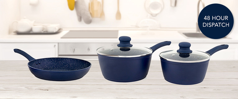 Gourmet Kitchen Marble-Coated Cookware Sets. Only $25 Each!