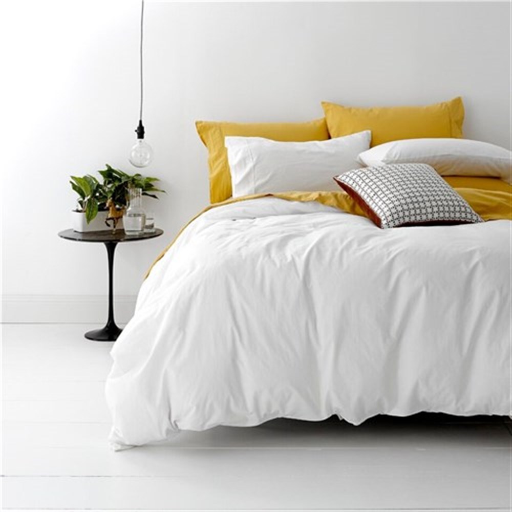 Show the ? this Valentine’s Day | Park Avenue European Vintage Washed Cotton King Quilt Cover Set White only $69.95 (RRP $189.95)