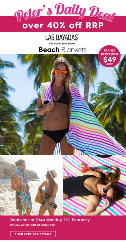 $49 Beach Blankets from Las Bayadas. Over 40% off RRP