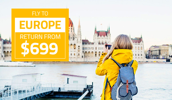 Escape to Europe now with return flights from $699