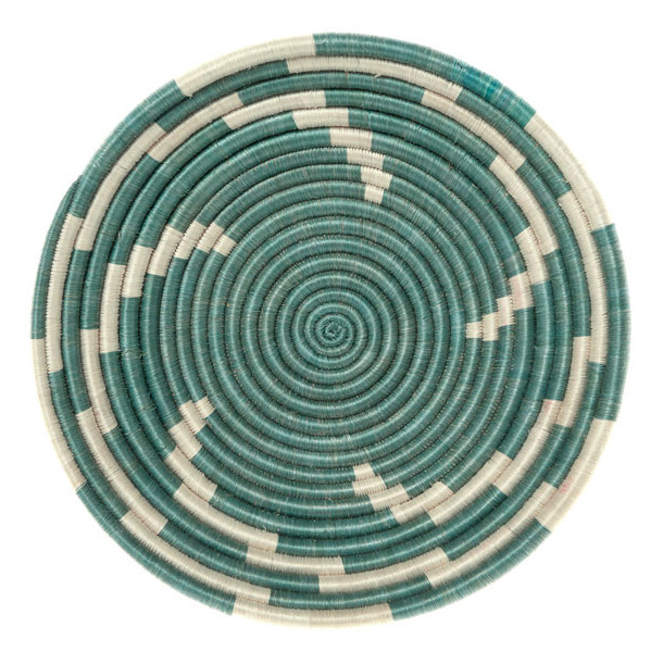 Inzozi Turquoise Rwandan Sisal Basket $54.95