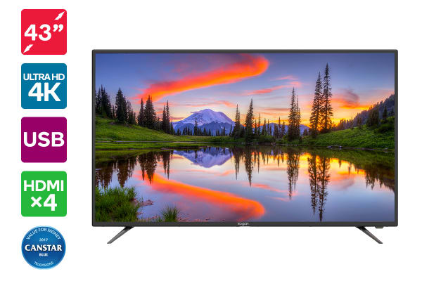 Kogan 43″ 4K LED TV (Series 8 JU8000) $369