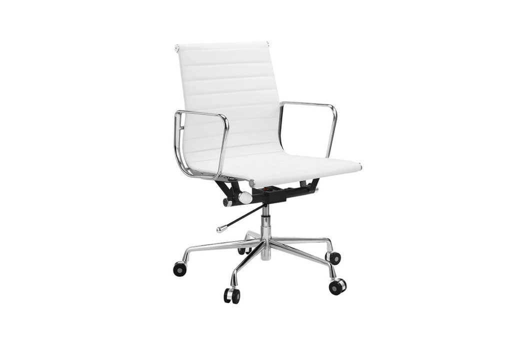Ergolux Executive Eames Replica Low Back Ribbed Office Chair (White) $99