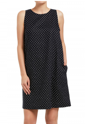 50% OFF SELECTED STYLES | Navy Geo Print Linen Tank Dress now $59.98 (was $119.95)