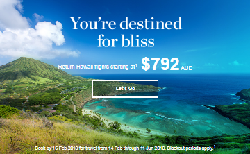 Return flights from $792 AUD | Begin your island adventure