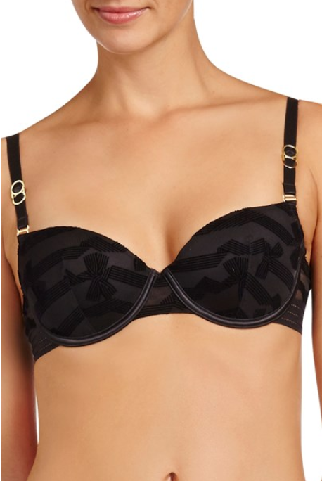 UP TO 75% OFF | Black Fleur Dancing Contour Balconette Bra $39.00 + free delivery on first order (rrp $79.95)