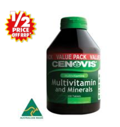 1/2 PRICE OFF | Cenovis Multivitamin & Minerals 200 Tablets $8.89 (Don’t Pay RRP: $17.79)