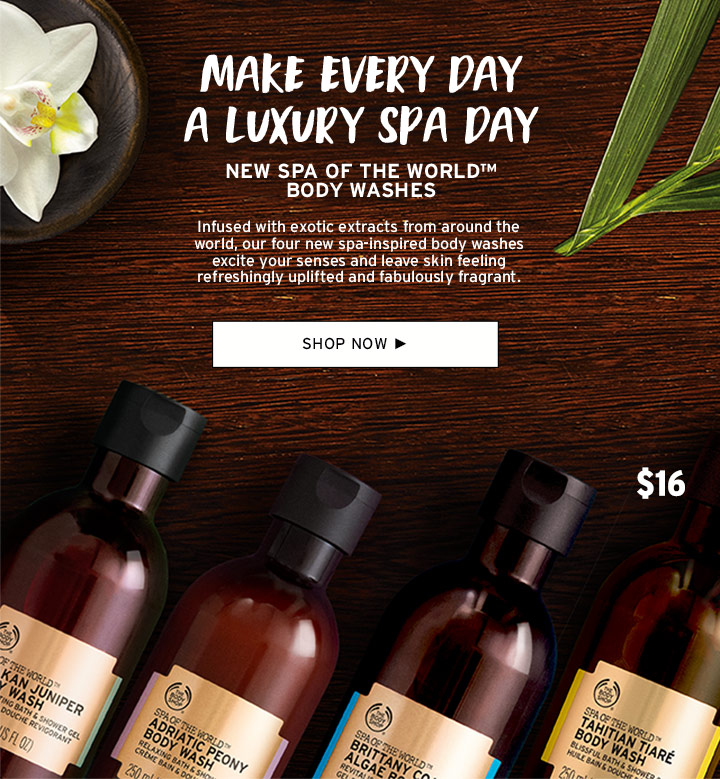 SPA OF THE WORLD™ RANGE from $16