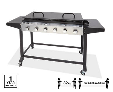 6 Burner Solid Plate BBQ  $249