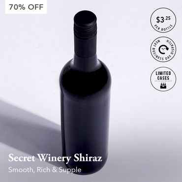 Secret Winery Cleanskin Shiraz 2015