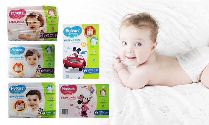 $39.95 for Huggies Ultimate Nappy-Pants for Boys or Girls, Sizing from 10 to 18Kg