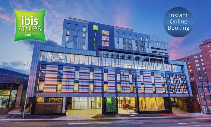 Hobart CBD: Up to 7 Nights for Two with Wine, Tasmanian Fudge or Chocolate and Late Check-Out at Ibis Styles Hobart