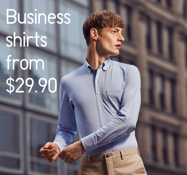 Business shirts from $29.90 for easy work style!