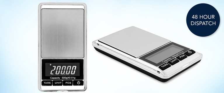 Make Exact Measurements in the Kitchen with this Set of Stainless Steel Digital Pocket Scales For Just $19