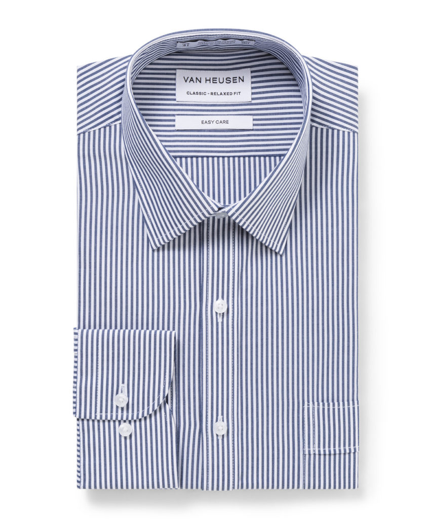 Van Heusen Classic Relaxed Fit Shirt Vertical Stripes $69.95