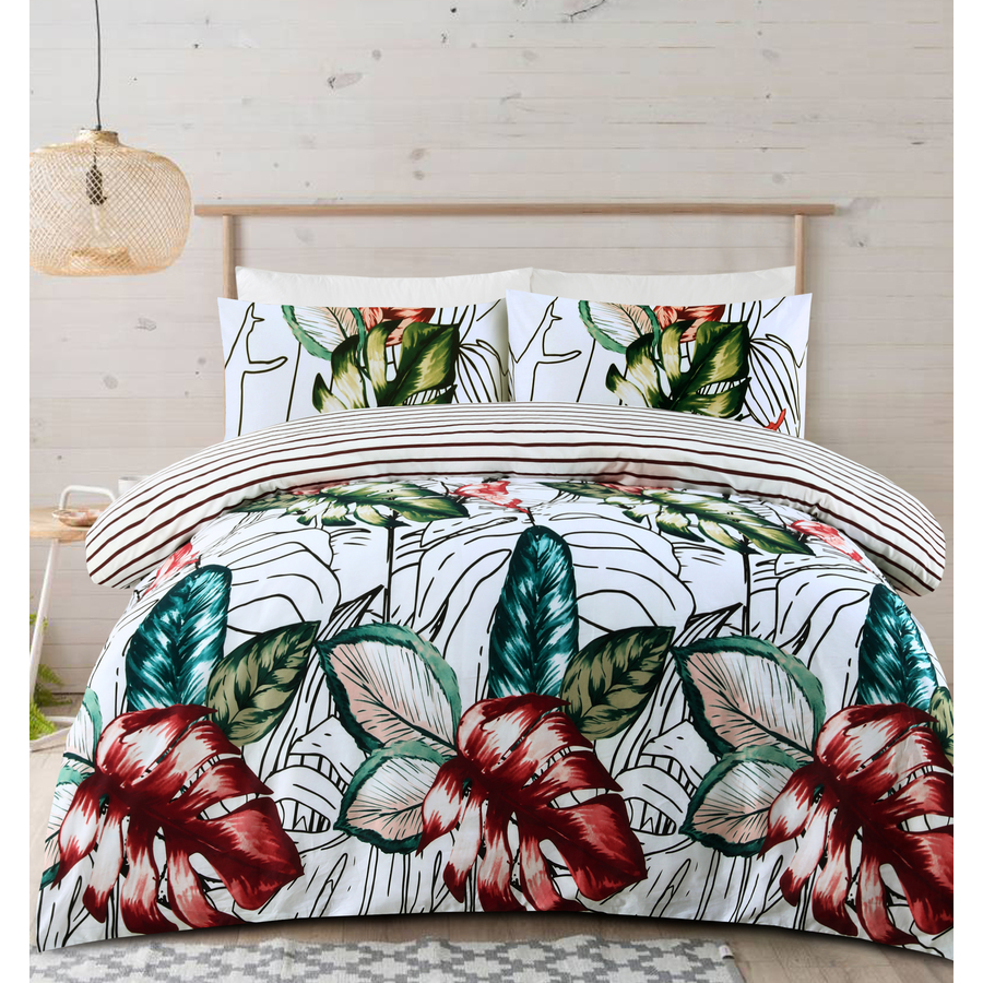 House & Home Botanical 180 Thread Count Quilt Cover Set $19.00