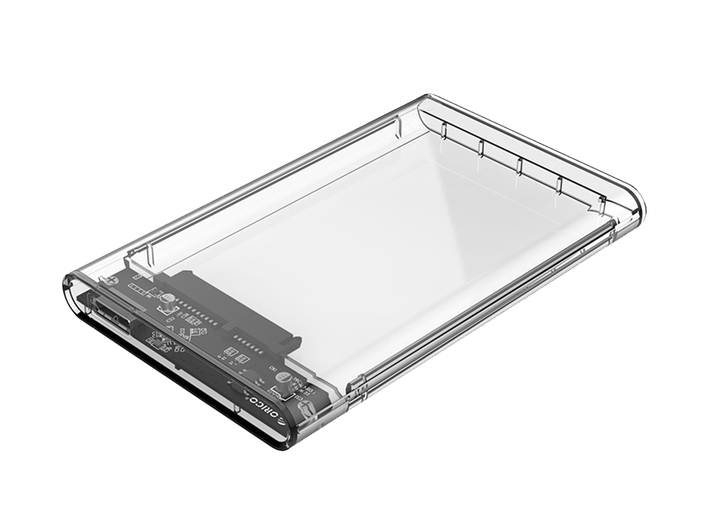Orico 2.5″ USB3.0 Transparent Hard Drive Enclosure $19