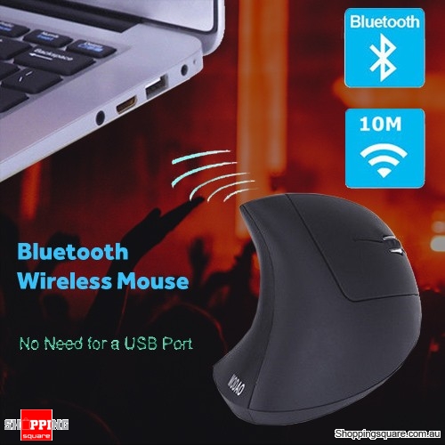 Ergonomic Bluetooth Wireless 1600DPI Vertical Mouse with 3 Adjustable DPI for PC Mac Black Colour $9.95 (Was: $13.95)