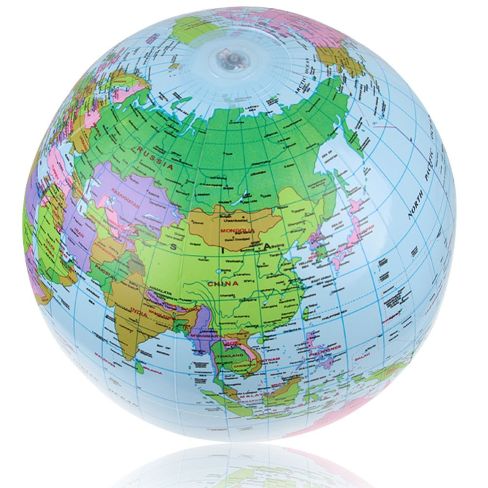 EARTH 40cm Inflatable Globe Geography World Map Balloon Beach Ball Tool for Teach Education $4.95 (Was: $6.95)