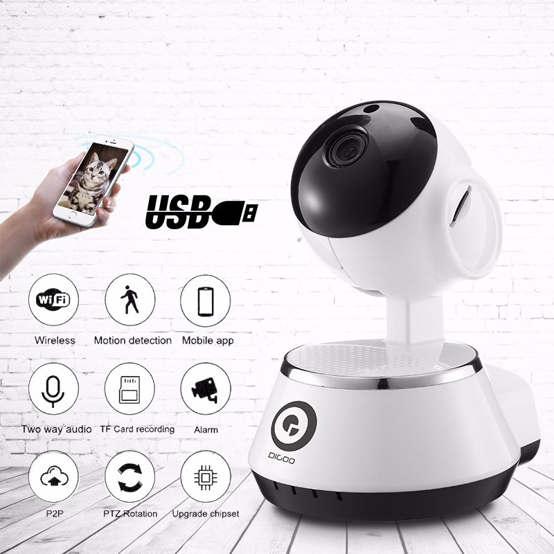 WiFi Wireless USB Baby Monitor Alarm IP Camera for Home Security with HD 720P Audio Onvif $29.95 (Was: $39.95)