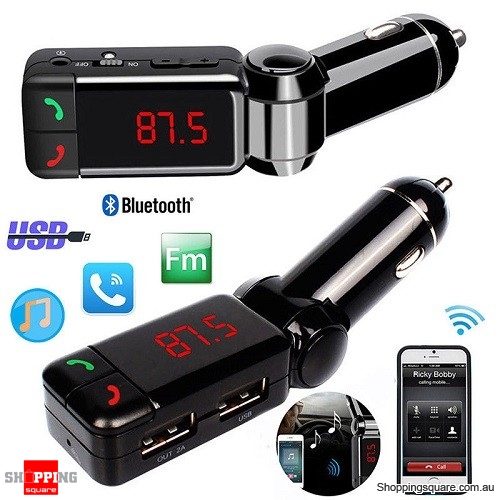 Bluetooth Handsfree Dual USB Car Kit Wireless Charger MP3 Player FM Transmitter $7.95 (Was: $14.95)