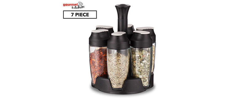 Nifty Gourmet Kitchen 7-Piece Revolving Spice Rack! Only $14