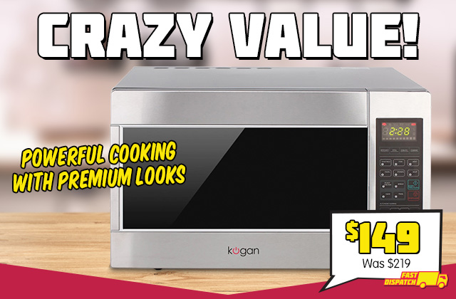 25-60% Off ALL Kitchen Appliances | Kogan 28L Stainless Steel Convection Microwave Oven with Grill $149 + Delivery (Was $219)