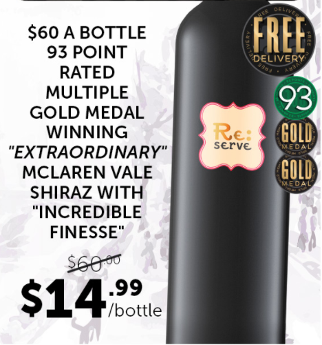 2 Pallets. $45 A Bottle Off. Was $60 Now $14.99. 93 Points. Multi Gold. “Incredible Finesse”.