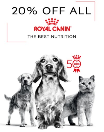 20% off ALL Royal Canin Brand! From $25.20