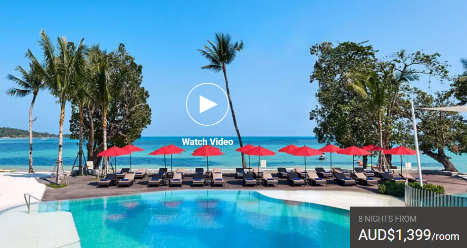 Beachfront Koh Samui Escape 8 NIGHTS FROM AUD$1,399 /room