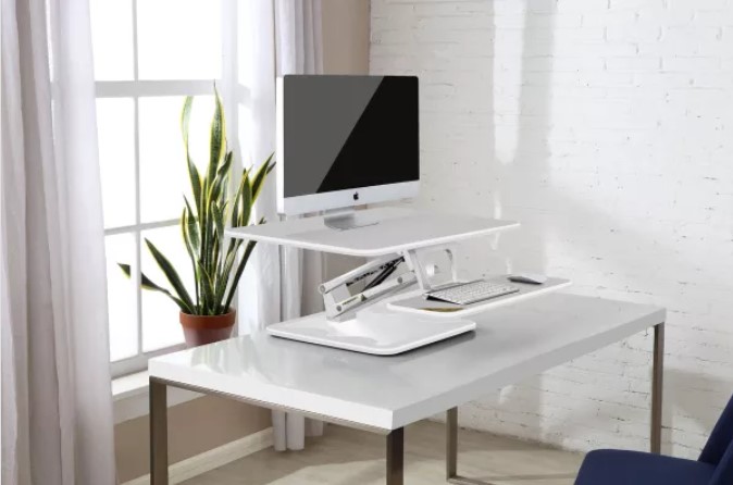 Ergolux Lite Height Adjustable Sit Stand Desk Riser (Compact, White) $139 + Delivery Was $179