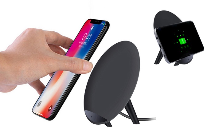 Double Coins QI Fast Wireless Charger Stand for iPhone and Samsung: One ($25) or Two ($45)