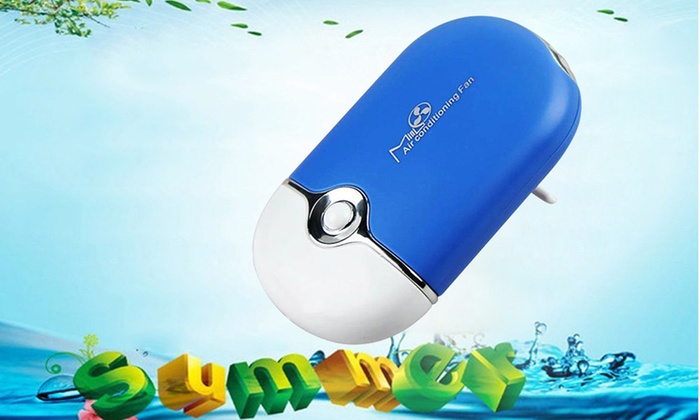 Portable Handheld Mini Air Conditioner USB Rechargeable Cooling Fan: One ($16) or Two ($29)