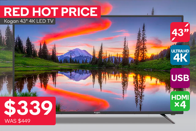 Kogan 43″ 4K LED TV $339 + Delivery Was $449