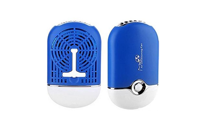 Portable Handheld Mini Air Conditioner USB Rechargeable Cooling Fan: One ($14) or Two ($24)