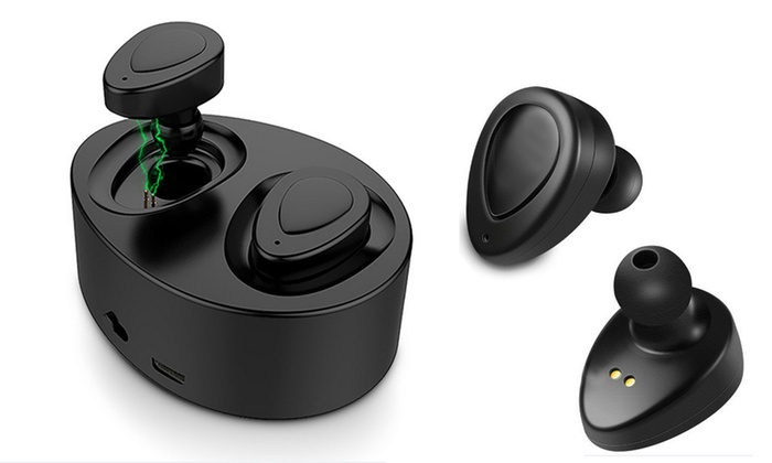 Dual Wireless Stereo Earbuds with a Built-in Mic and Charging Case: One ($26.95) or Two Pairs ($49.95)