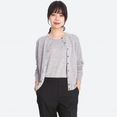 WOMEN Cashmere Crew Neck Cardigan AU$149.90