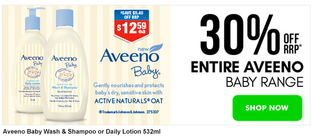 Aveeno Baby Daily Moisturising Lotion 532ml $12.59 (Don’t Pay RRP: $17.99)